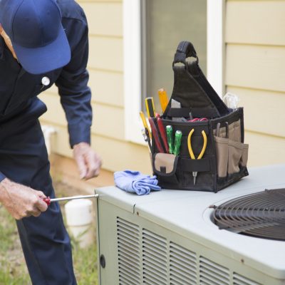 Technician services outside AC units and generator. httpss://zoom.us/j/9357902204